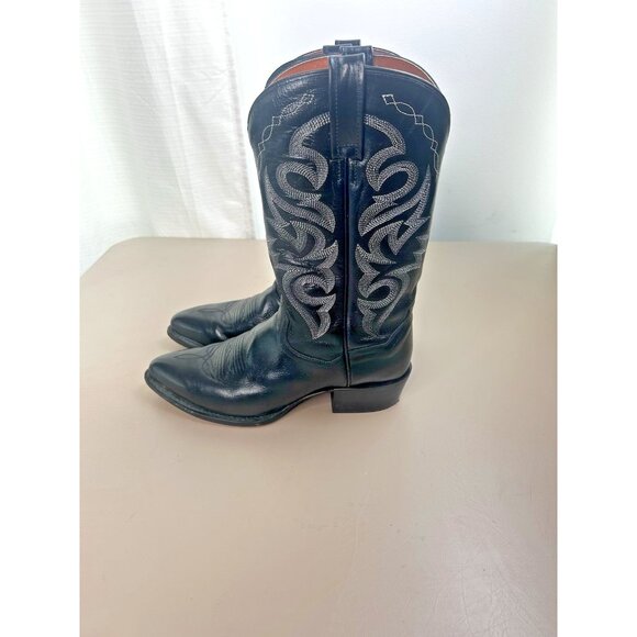 Dan Post Milwaukee DP2110 Black Leather Western Cowboy Mens Size 10 D Boots - Picture 4 of 16
